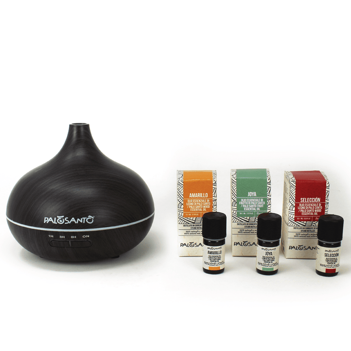 Kit Fumigazione Palo Santo Diffusore di Aroma ad Ultrasuoni per Oli Essenziali di Palo Santo 100% Naturale da Produzione Etica e Sostenibile