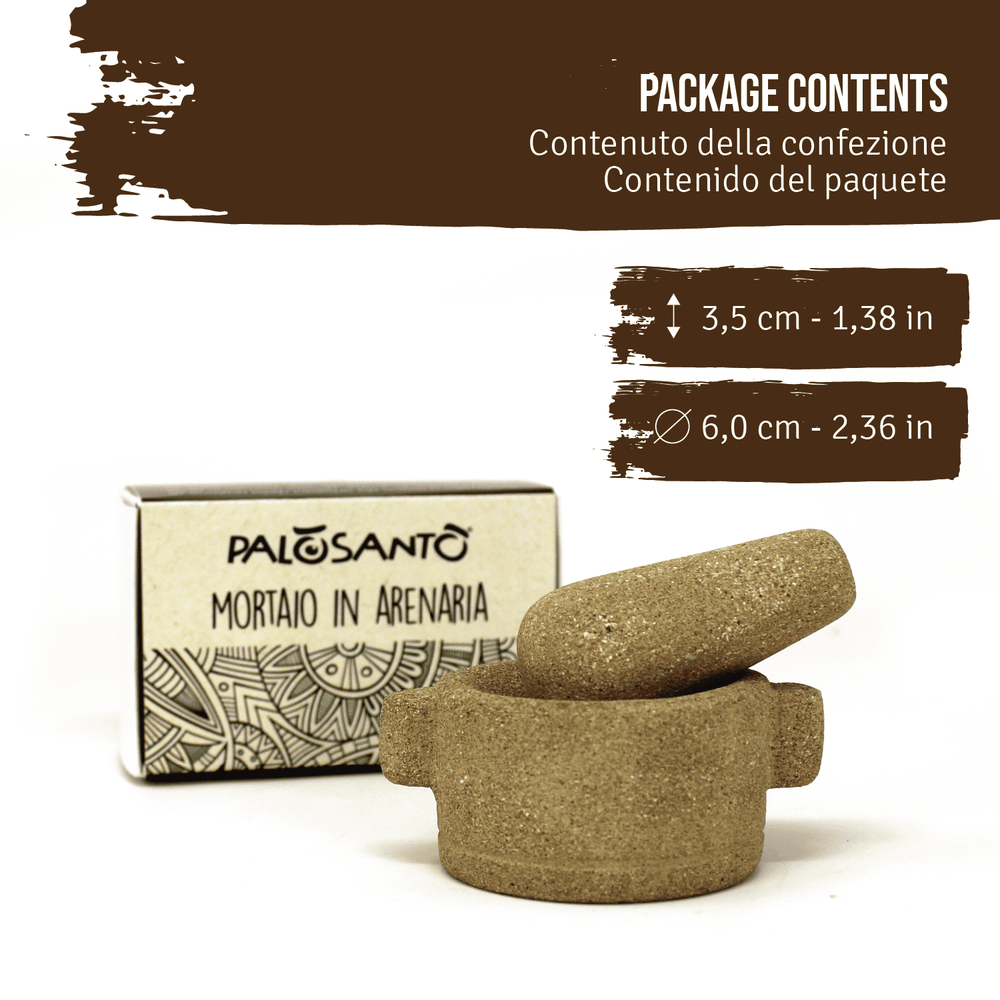 Mortaio in Pietra Per Brucia Incensi Resine Erbe Artigianale Made in Ecuador 100% Naturale Etico e Sostenibile