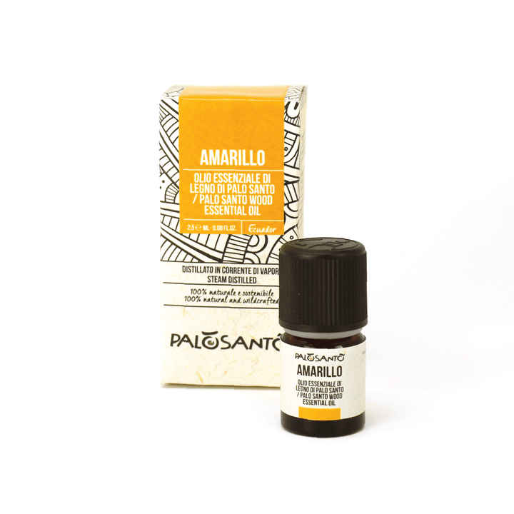 Olio Essenziale Palo Santo Amarillo 100% Naturale da Produzione Etica e Sostenibile Legno Ecuador Originale Bursera graveolens