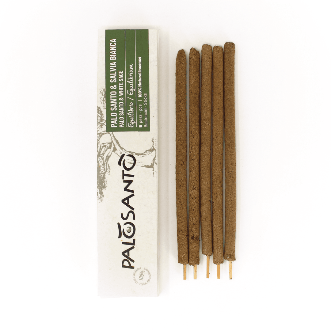 Palo Santo e Salvia Bianca Incenso in Bastoncini 100% naturale da produzione etica e sostenibile