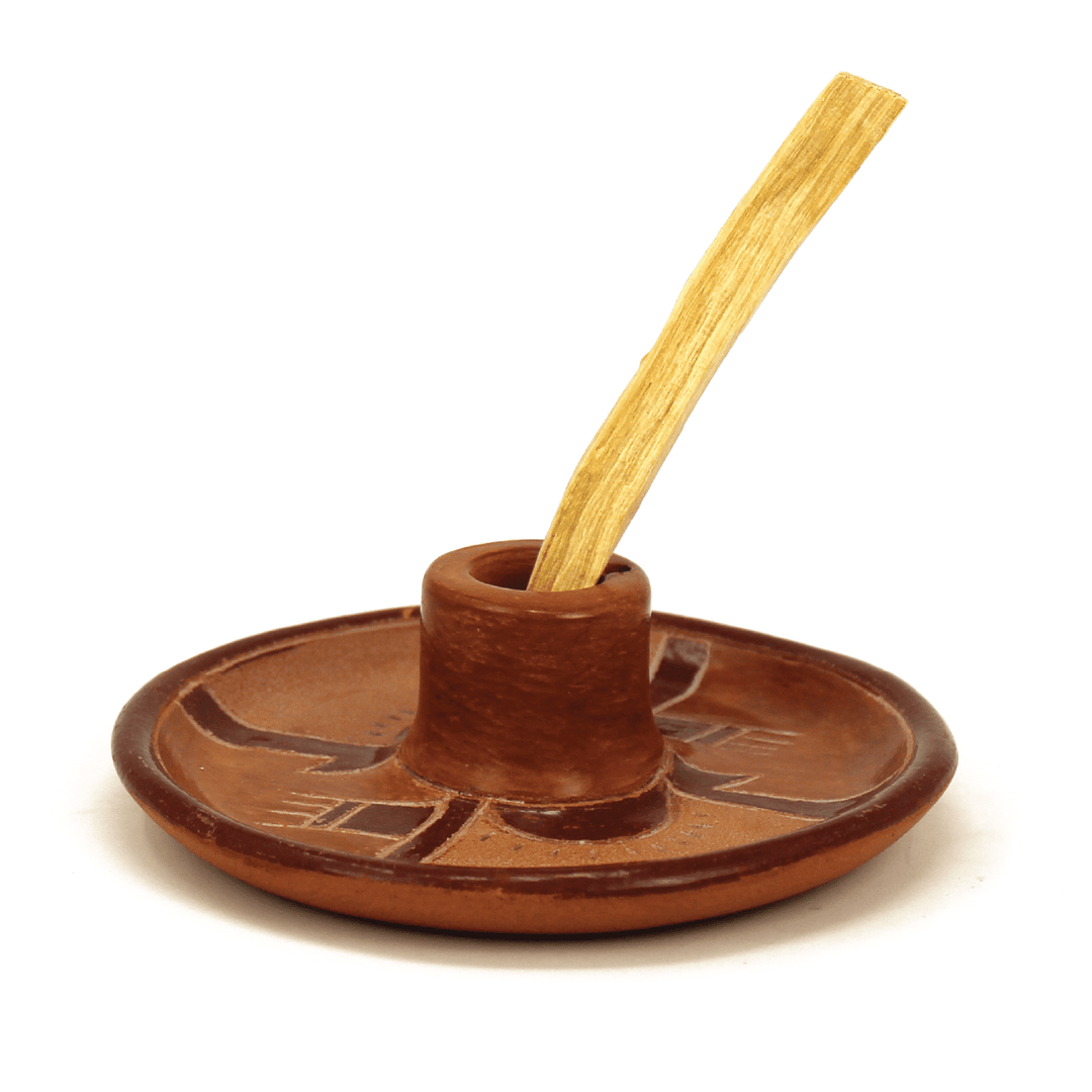 Bruciatore di Palo Santo con Candela e Bastoncini Metallici, Realizzato Bruciatore di Palo Santo con Candela e Bastoncini Metallici, Realizzato