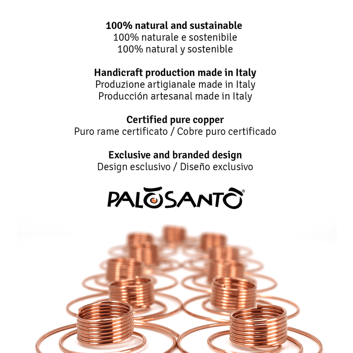 Supporto Porta Incenso Spirale in Rame per Paletti Palo Santo Artigianale Made in Italy 100% Naturale Etico e Sostenibile