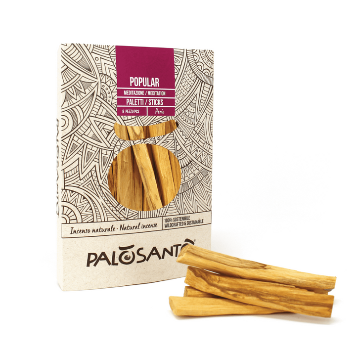 Incenso Palo Santo Paletti Popular Ayabaca Perù 100% Naturale da Produzione Etica e Sostenibile Legno Sacro Bursera graveolens