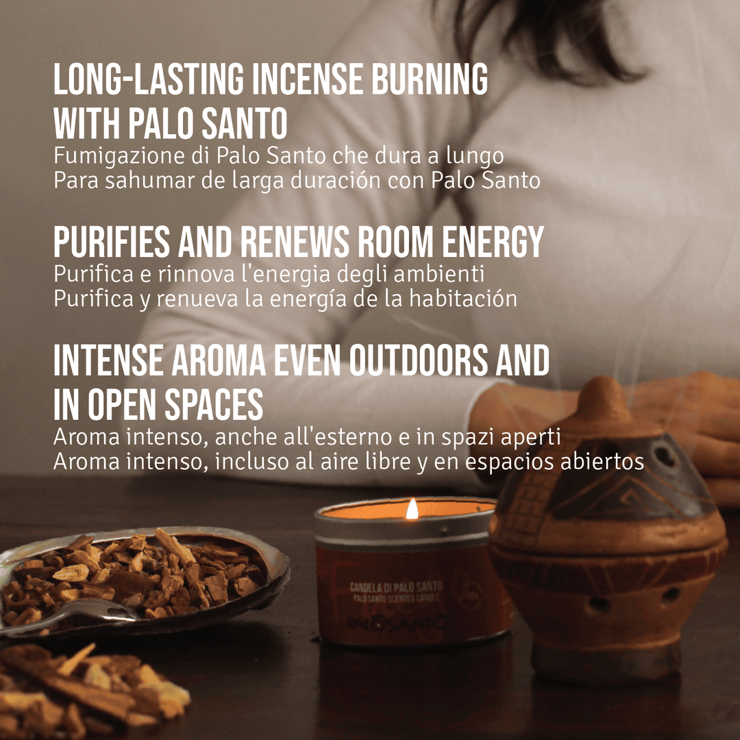 Incenso Palo Santo Grani Chips Especial Perù 100% Naturale da Produzione Etica e Sostenibile Legno Sacro Bursera graveolens