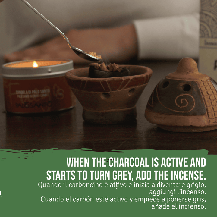 Incenso Palo Santo Grani Chips Especial Perù 100% Naturale da Produzione Etica e Sostenibile Legno Sacro Bursera graveolens
