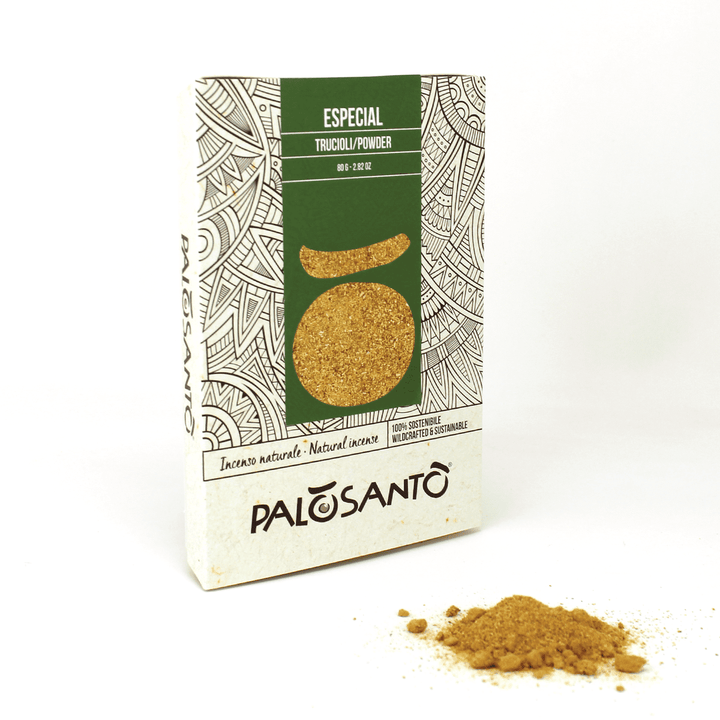 Incenso Palo Santo Trucioli Polvere Especial Perù 100% Naturale da Produzione Etica e Sostenibile Legno Sacro Bursera graveolens