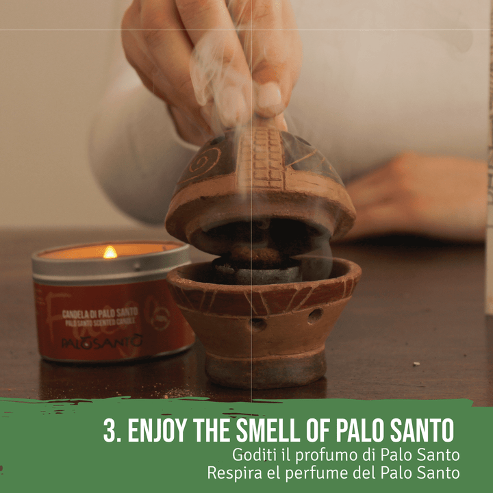 Incenso Palo Santo Trucioli Polvere Especial Perù 100% Naturale da Produzione Etica e Sostenibile Legno Sacro Bursera graveolens