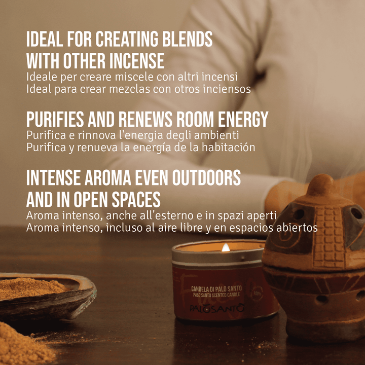 Incenso Palo Santo Trucioli Polvere Especial Perù 100% Naturale da Produzione Etica e Sostenibile Legno Sacro Bursera graveolens