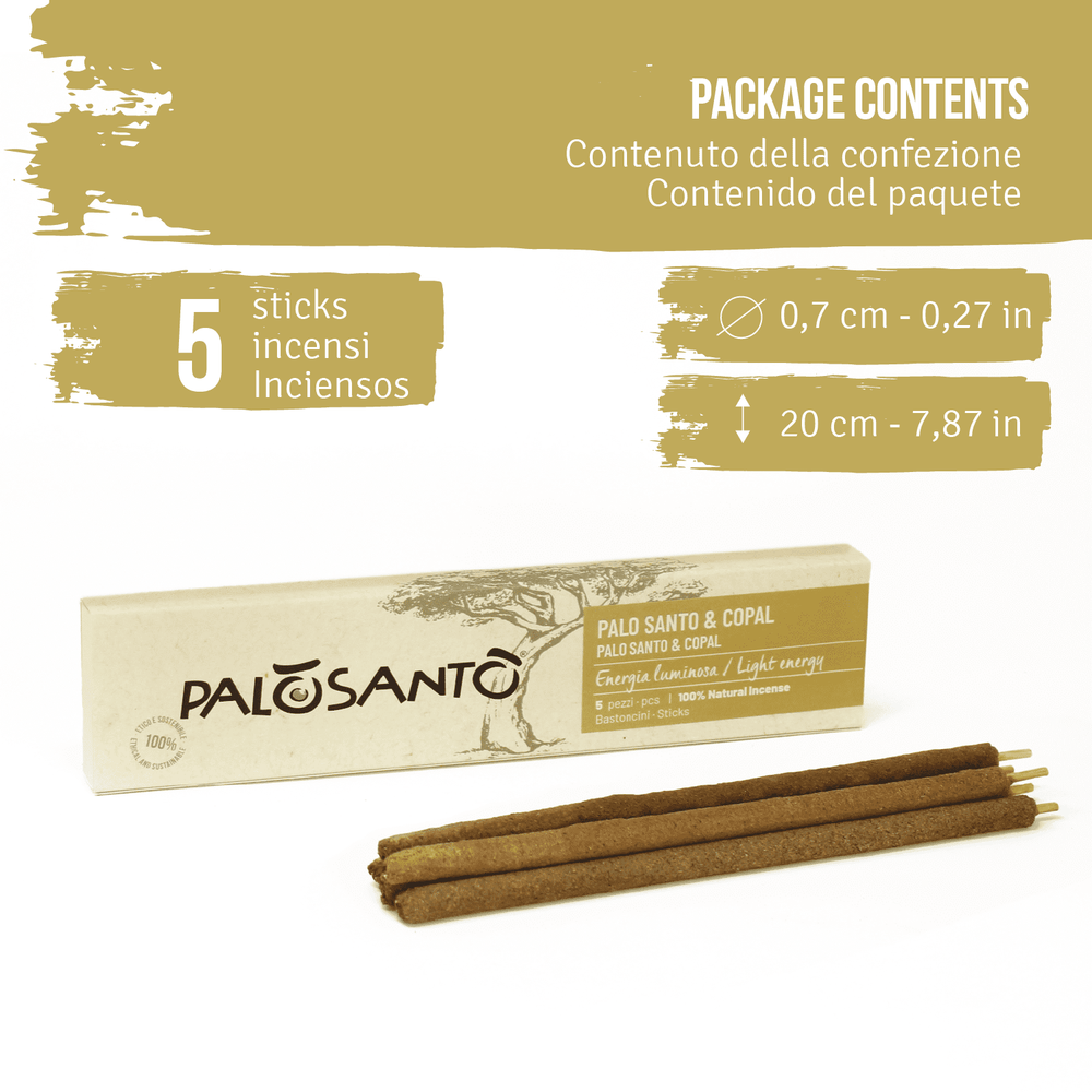 Palo Santo e Copal Incenso in Bastoncini 100% naturale da produzione etica e sostenibile