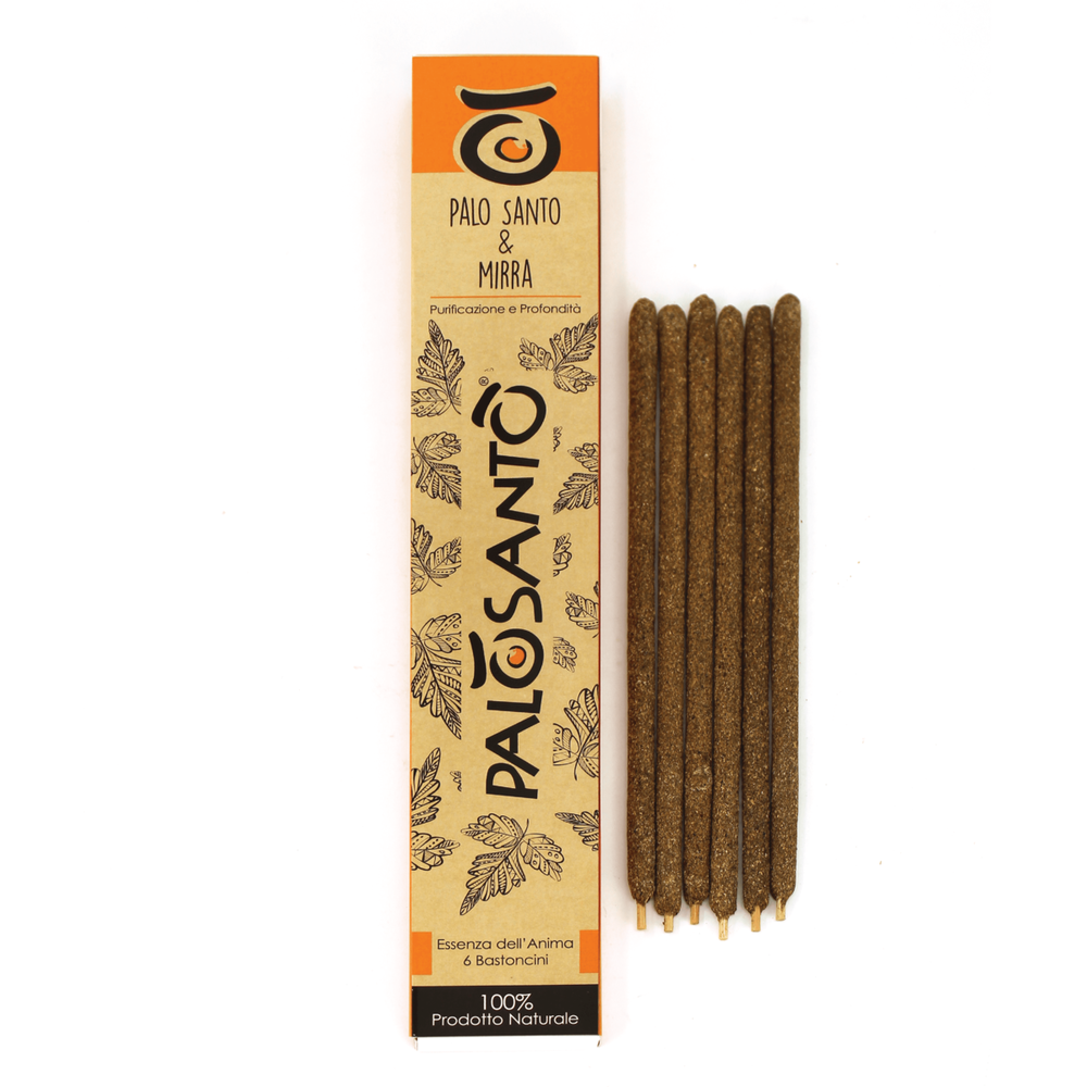 Palo Santo e Mirra Incenso in Bastoncini 100% naturale da produzione etica e sostenibile