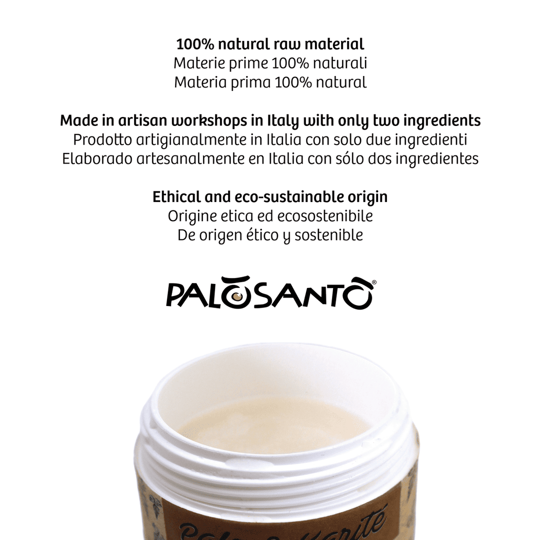 Burro Corpo Fondente Profumato Made in Italy 100% naturale e artigianale con olio essenziale di Palo Santo da produzione etica e sostenibile