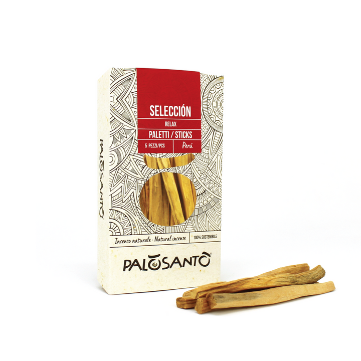 Incenso Palo Santo Paletti Seleccion Perù 100% Naturale da Produzione Etica e Sostenibile Legno Sacro Bursera graveolens